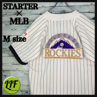 スターター(STARTER)のスターター MLB 刺繍チームロゴ ロッキーズ ベースボールシャツ M(シャツ)