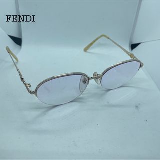 FENDI フェンディ メガネ ゴールド レディース 度入り ブランド