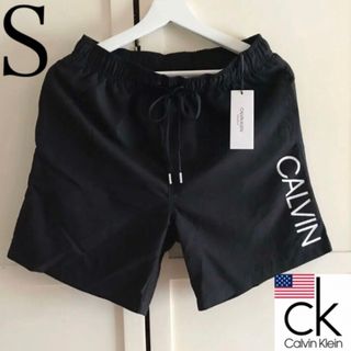 カルバンクライン(Calvin Klein)の【新品】カルバンクライン USA メンズ ck 水着 S 黒 下着(水着)