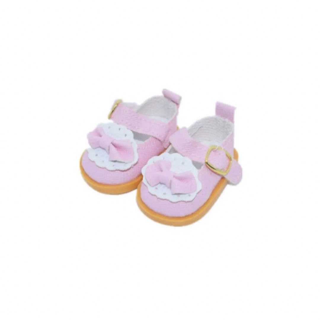 メルちゃん ソランちゃん 人形 靴 ドールシューズ 4足 赤 黒 白 ピンク ハンドメイドのぬいぐるみ/人形(人形)の商品写真