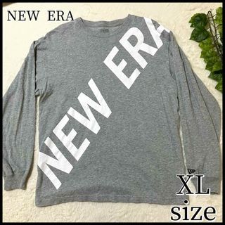 ニューエラー(NEW ERA)の【NEW ERA】　でかロゴ　プリントロングTシャツ　XLサイズ(Tシャツ/カットソー(七分/長袖))