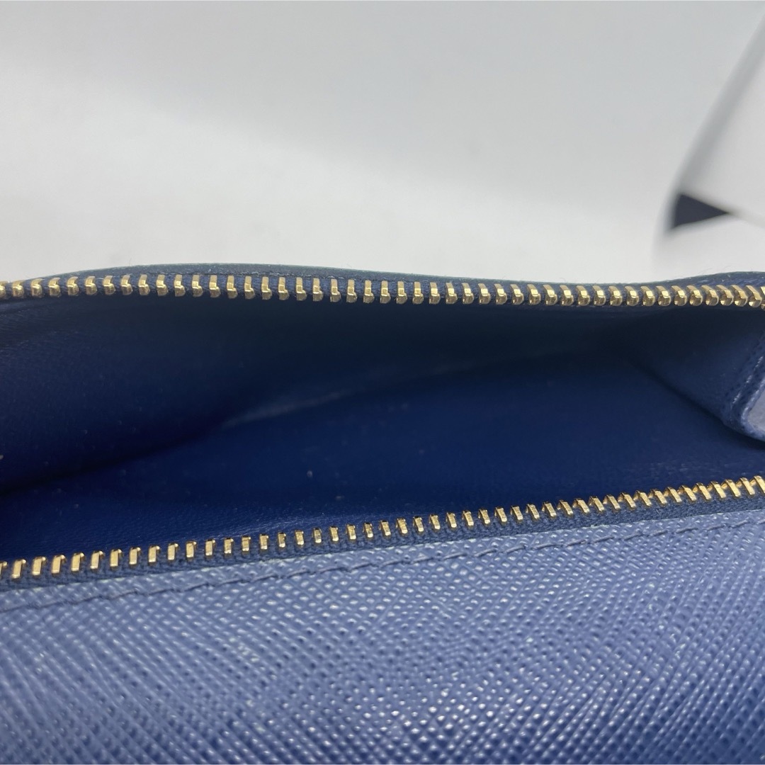 PRADA(プラダ)のPRADA プラダ 財布 長財布 青 レディース ブランド レザー リボン 箱付 レディースのファッション小物(財布)の商品写真