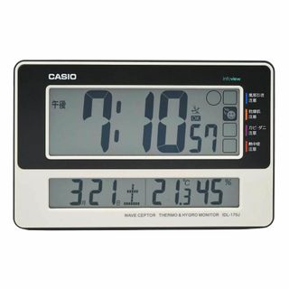 CASIO(カシオ) 置き時計 電波時計 白 デジタル 温度 湿度 カレンダー (置時計)