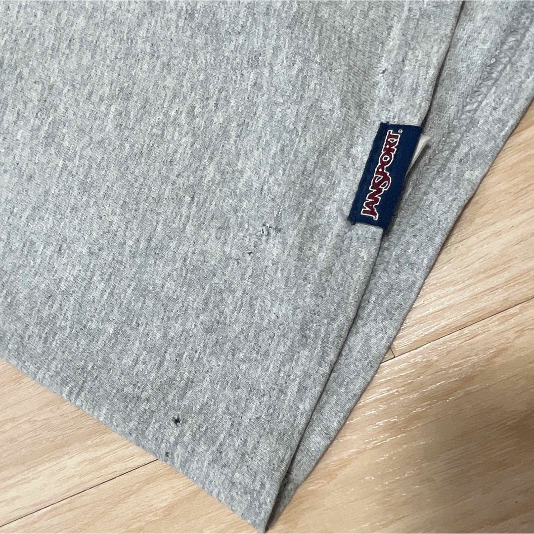 JANSPORT(ジャンスポーツ)のJANSPORT 　Tシャツ　XL　グレー　プリント　カレッジ　ロゴ　USA古着 メンズのトップス(Tシャツ/カットソー(半袖/袖なし))の商品写真