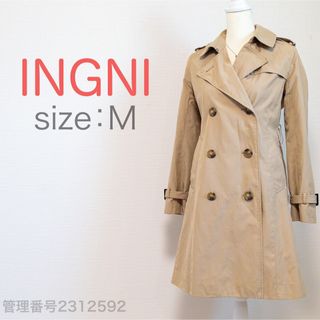 イング(INGNI)のINGNI レディーストレンチコート　定番　ミドル丈　ベージュ　M(トレンチコート)