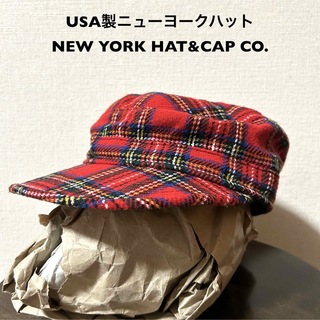ニューヨークハット(NEW YORK HAT)のUSA製ニューヨークハットN.Y.HAT  古着ワークキャップ タータンチェック(キャップ)