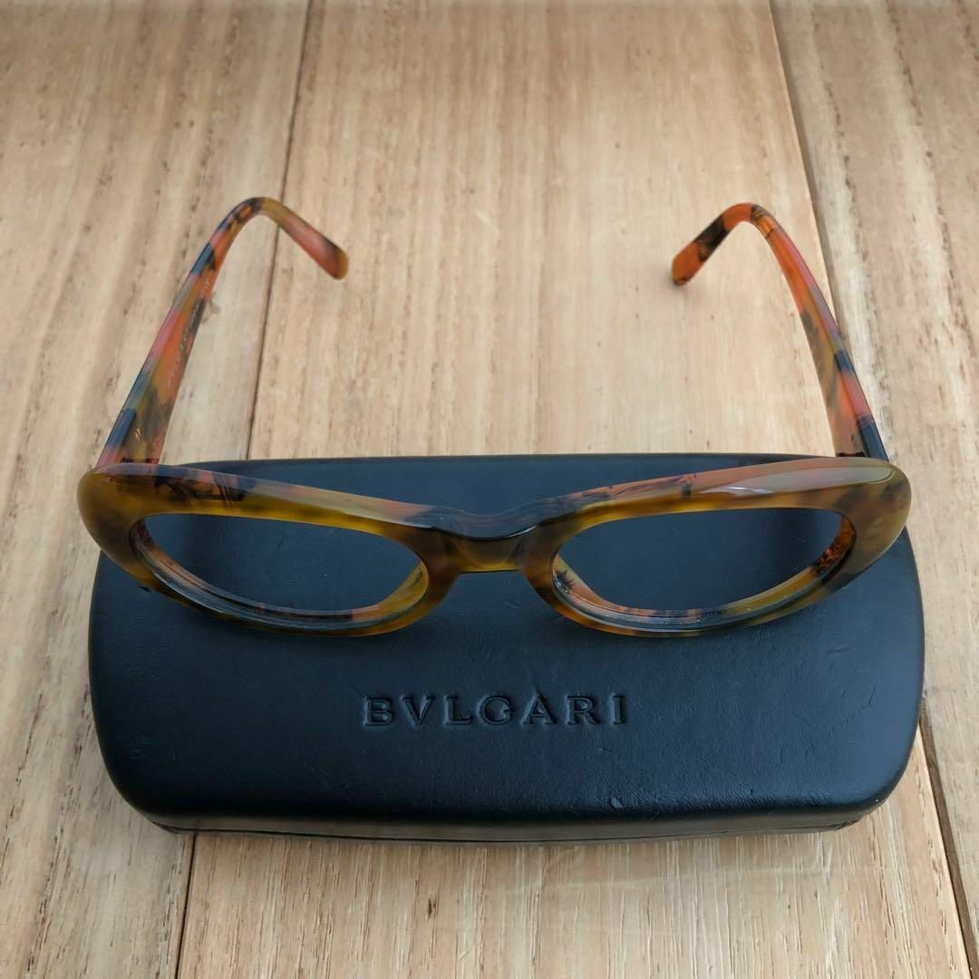 BVLGARI(ブルガリ)のBVLGARIブルガリ　メガネ眼鏡度なし　B-zero1ブラウン メンズのファッション小物(サングラス/メガネ)の商品写真