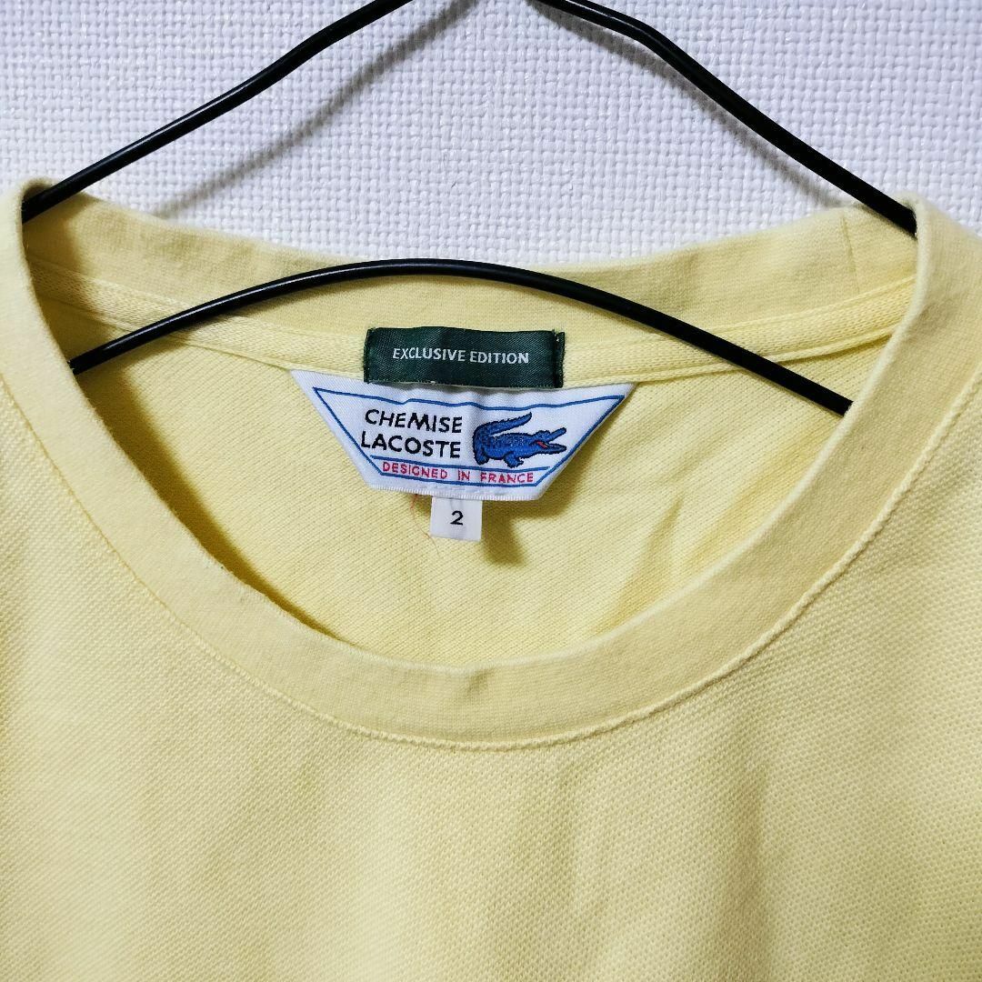 LACOSTE(ラコステ)のLACOSTE イエロー 半袖Tシャツ ラコステ カットソー 刺繍 Size2 メンズのトップス(その他)の商品写真