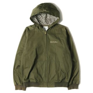 STUSSY - STUSSY ステューシー ジャケット サイズ:L 名古屋名駅チャプト 12周年記念 フード裏地 レオパード柄 ワークジャケット 2011年モデル オリーブ アウター ブルゾン 上着【メンズ】【中古】