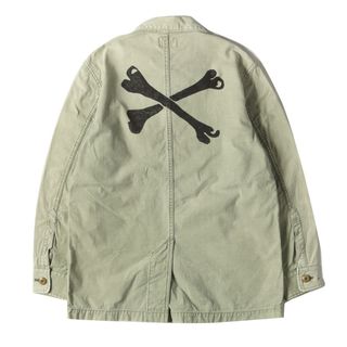 ダブルタップス(W)taps)のWTAPS ダブルタップス シャツ サイズ:M クロスボーン バックサテン ドクターコート DOCTOR L/S SHIRTS オリーブドラブ トップス カジュアルシャツ ミリタリー 長袖【メンズ】【中古】(その他)