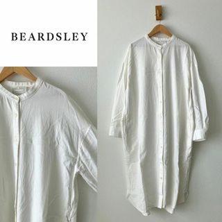 ビアズリー(BEARDSLEY)のビアズリー ホワイトバンドカラーシャツワンピース 前開き(ロングワンピース/マキシワンピース)