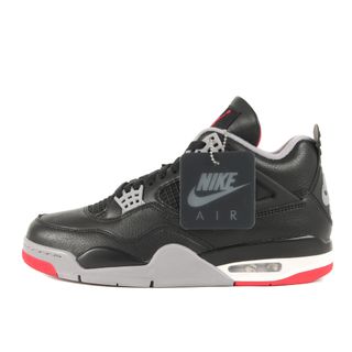 ナイキ(NIKE)の新品 NIKE ナイキ サイズ:28.0cm AIR JORDAN 4 RETRO BRED REIMAGINED (FV5029-006) エアジョーダン4 レトロ ブレッド リイマジンド ブラック ファイヤレッド 黒赤 US10 スニーカー バッシュ シューズ 靴【メンズ】(スニーカー)