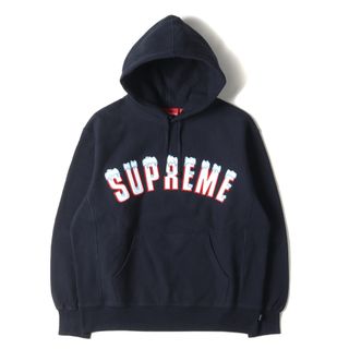 シュプリーム(Supreme)の美品 Supreme シュプリーム パーカー サイズ:S 20AW アイス アーチロゴ スウェットパーカー Icy Arc Hooded Sweatshirt ネイビー 紺 トップス フーディー【メンズ】【中古】(パーカー)