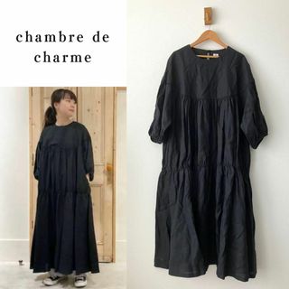 シャンブルドゥシャーム(chambre de charme)のシャンブルドゥシャーム odc 14リネン まるワンピ リネンワンピース(ロングワンピース/マキシワンピース)