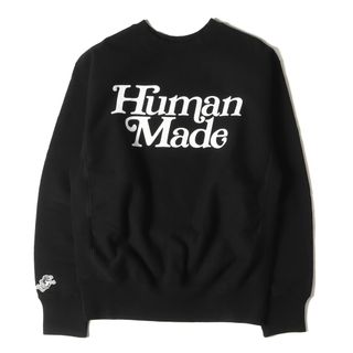 ヒューマンメイド(HUMAN MADE)の新品 HUMAN MADE ヒューマンメイド スウェット サイズ:S 23SS Girls Dont Cry ロゴ クルーネック スウェットシャツ GDC CREW NECK SWEATSHIRT XX25CS006 トップス トレーナー プルオーバー 裏起毛 ブラック 黒 日本製【メンズ】\(スウェット)