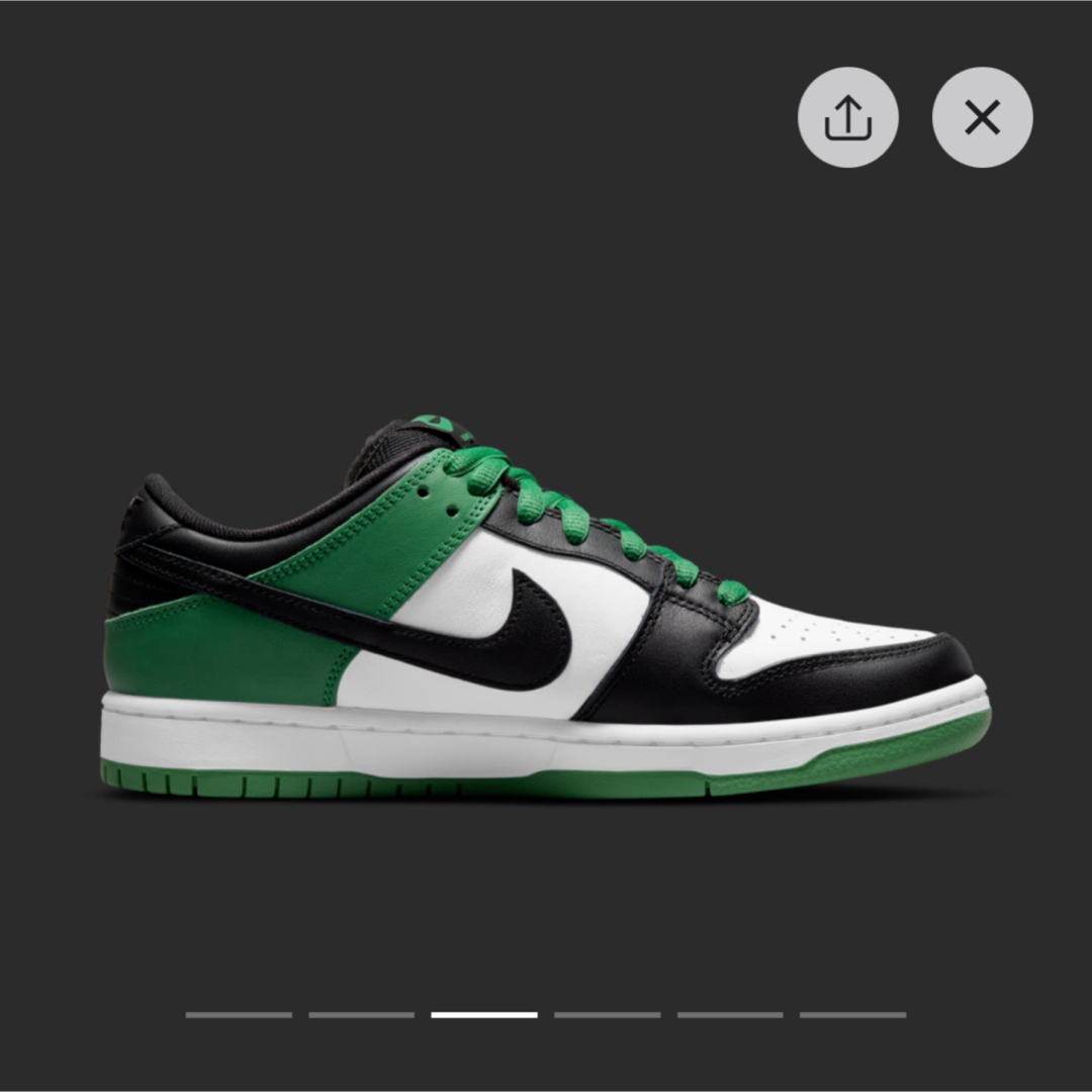 NIKE(ナイキ)のNike SB Dunk Low Black and Classic Green メンズの靴/シューズ(スニーカー)の商品写真