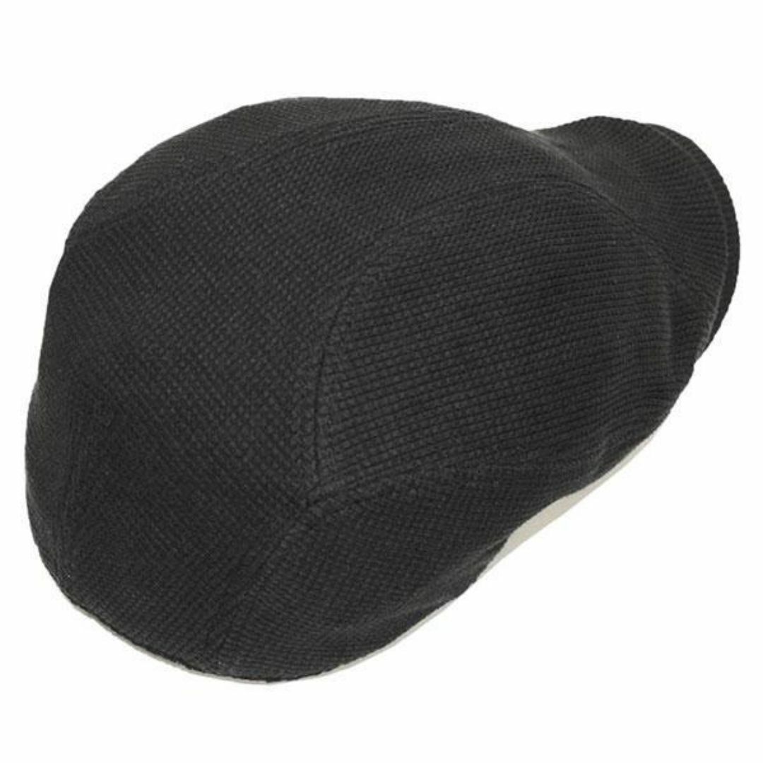 帽子 ゴルフ メンズ 男女兼用 普通サイズ　ハンチング ワッフル ブラック メンズの帽子(ハンチング/ベレー帽)の商品写真
