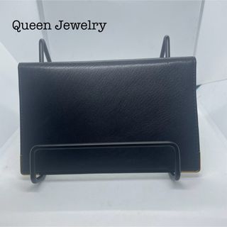 Queen Jewelry クイーンジュエリー パスケース 黒 箱付き(名刺入れ/定期入れ)