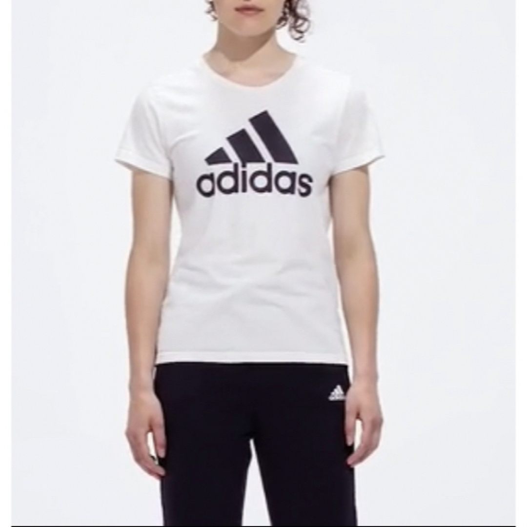 adidas(アディダス)のadidas アディダス 半袖Tシャツ　レディース　トップス　白　春　夏　M レディースのトップス(Tシャツ(半袖/袖なし))の商品写真