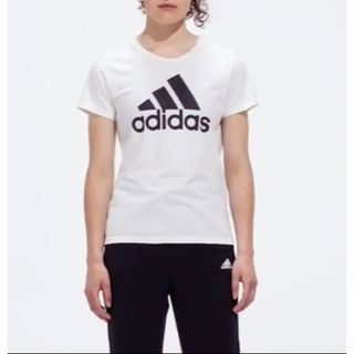 アディダス(adidas)のadidas アディダス 半袖Tシャツ　レディース　トップス　白　春　夏　M(Tシャツ(半袖/袖なし))