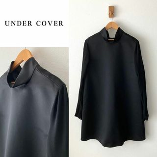 アンダーカバー(UNDERCOVER)のアンダーカバー 異素材ドッキング チュニックワンピース 袖シルク 襟抜き(シャツ/ブラウス(長袖/七分))