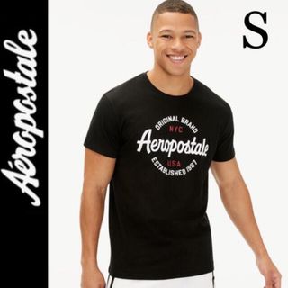 アバクロンビーアンドフィッチ(Abercrombie&Fitch)の新品タグ付き☆エアロポステールロゴTシャツS黒ホリスターアバクロンビー&フィッチ(Tシャツ/カットソー(半袖/袖なし))