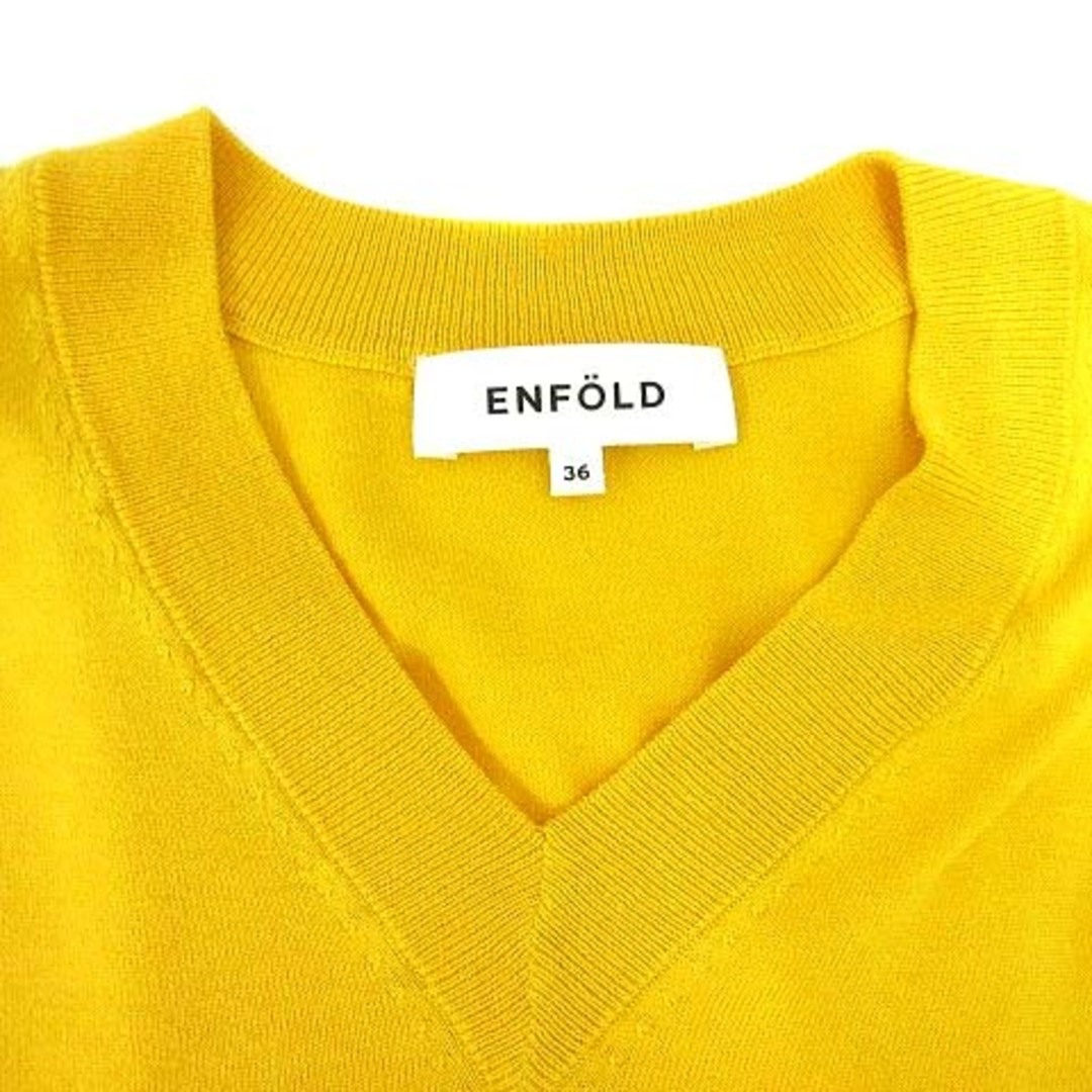 ENFOLD(エンフォルド)のエンフォルド シルク コットン ハイゲージ Vネック セーター 長袖 ニット レディースのトップス(ニット/セーター)の商品写真