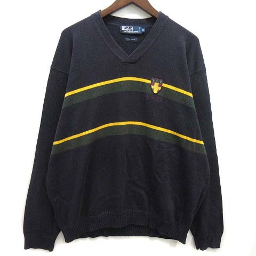 POLO RALPH LAUREN(ポロラルフローレン)のポロ バイ ラルフローレン Vネック ニット セーター LL 紺 ネイビー メンズのトップス(ニット/セーター)の商品写真