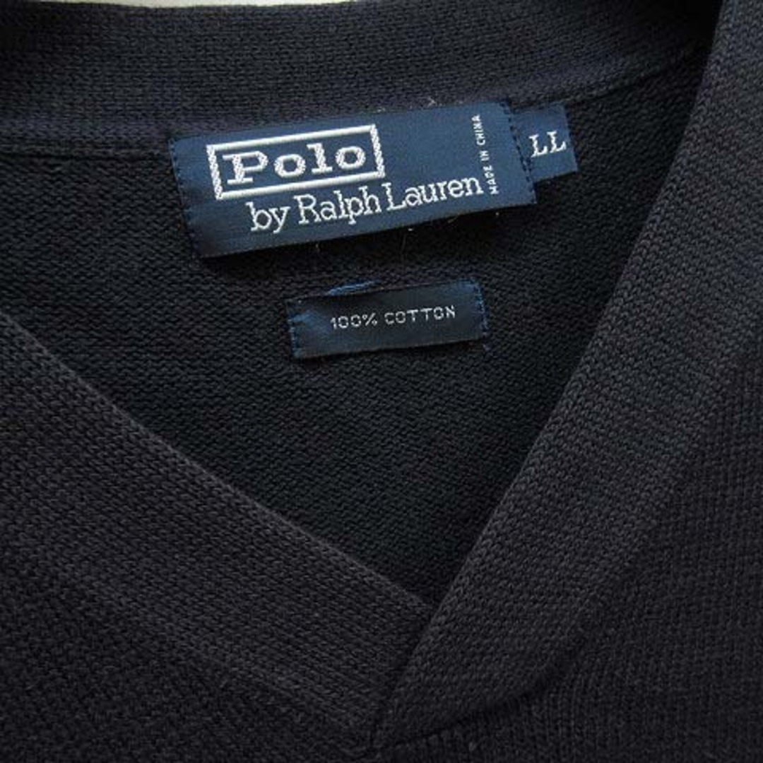 POLO RALPH LAUREN(ポロラルフローレン)のポロ バイ ラルフローレン Vネック ニット セーター LL 紺 ネイビー メンズのトップス(ニット/セーター)の商品写真