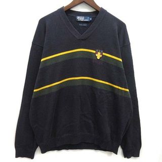 ポロラルフローレン(POLO RALPH LAUREN)のポロ バイ ラルフローレン Vネック ニット セーター LL 紺 ネイビー(ニット/セーター)