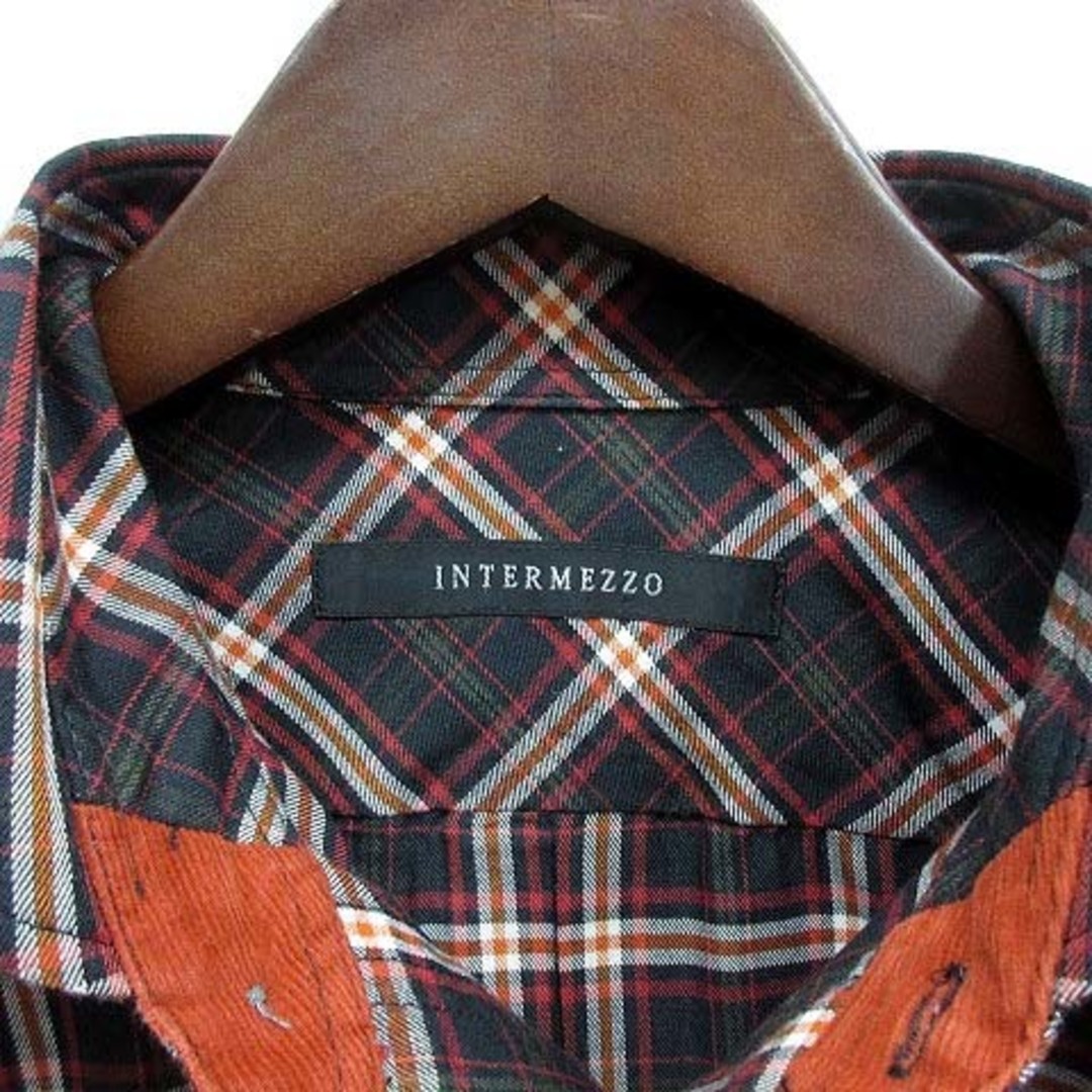 インターメッツォ INTERMEZZO ワイドカラー チェック シャツ 長袖 メンズのトップス(シャツ)の商品写真