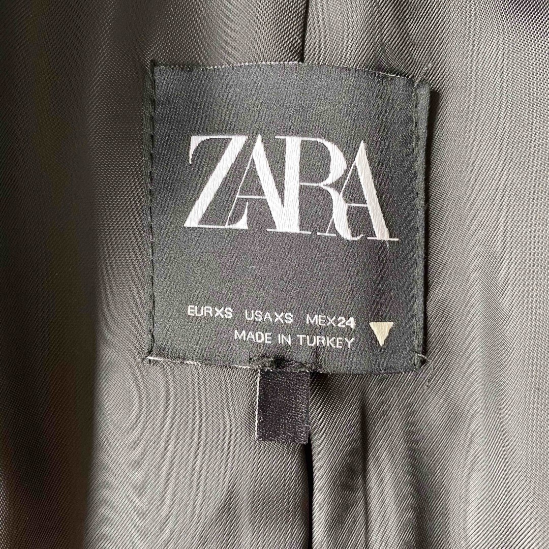 ZARA(ザラ)のZARA ザラ ブラウン ブラック チェック バイカラー ジャケット レディースのジャケット/アウター(テーラードジャケット)の商品写真