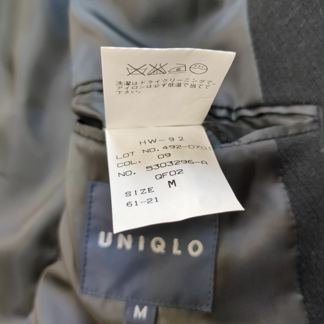 UNIQLO(ユニクロ)の【超美品】オールドユニクロ チェスターコート M 黒 秋冬 レア ✓2797 メンズのジャケット/アウター(チェスターコート)の商品写真