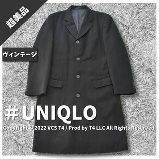 ユニクロ(UNIQLO)の【超美品】オールドユニクロ チェスターコート M 黒 秋冬 レア ✓2797(チェスターコート)