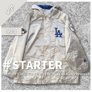 スターター(STARTER)の【レア】スターター ブルゾン M シルバー 野球 ドジャース ✓2794(ブルゾン)