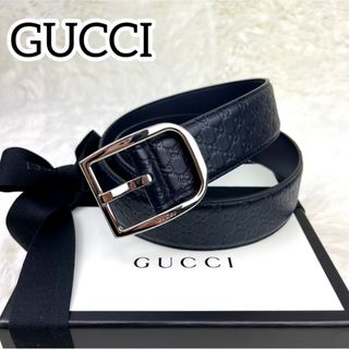 グッチ(Gucci)の極美品✨GUCCI メンズ　ベルト　GG レザー　449716 お洒落　小物(ベルト)