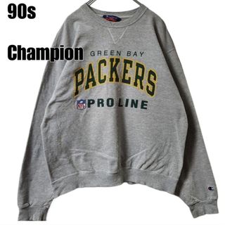 チャンピオン(Champion)の90s Champion　NFL グリーンベイパッカーズ　スウェット　グレー　L(スウェット)