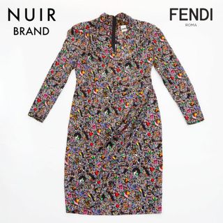 フェンディ(FENDI)のフェンディ FENDI Size 42 総柄 シルク ワンピース(その他)