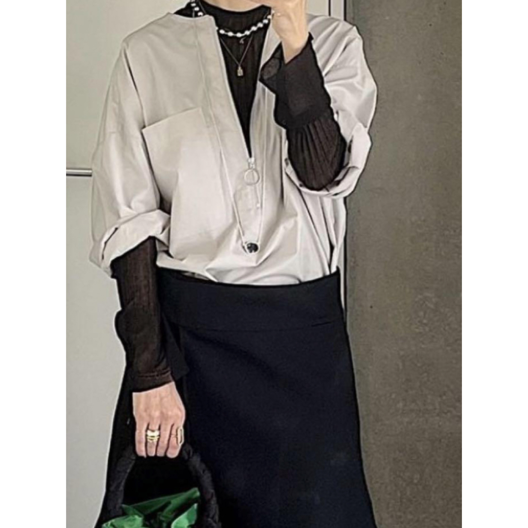 chieko +  チエコ　シルバー　Lulu ロングネックレス　ブラック レディースのアクセサリー(ネックレス)の商品写真
