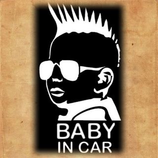 赤ちゃんギャング モヒカン BABYINCAR KIDSINCARステッカー(車外アクセサリ)