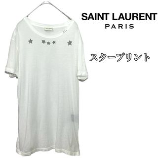 サンローラン(Saint Laurent)のサンローランパリ SAINT LAURENT スタープリントTシャツ XS 白(Tシャツ/カットソー(半袖/袖なし))