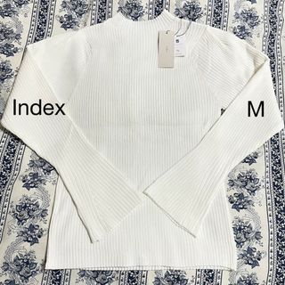 インデックス(INDEX)の未使用 INDEX ワールド 春物シルケットリブハイネックニット インデックス(カットソー(長袖/七分))