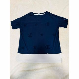 チャンピオン(Champion)のチャンピオンメンズ Tシャツ 半袖XSサイズ総柄オーバーサイズネイビー(Tシャツ/カットソー(半袖/袖なし))