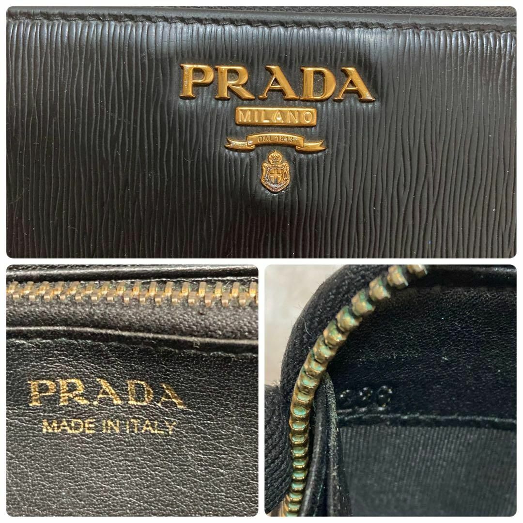 PRADA(プラダ)の美品✨プラダ　長財布　ラウンドファスナー　ゴールド　ヴィッテロムーブ レディースのファッション小物(財布)の商品写真