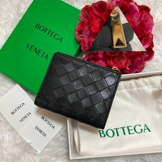 ボッテガヴェネタ(Bottega Veneta)の美品＊ボッテガヴェネタ イントレチャート 二つ折り財布 ファスナー ウォレット(財布)