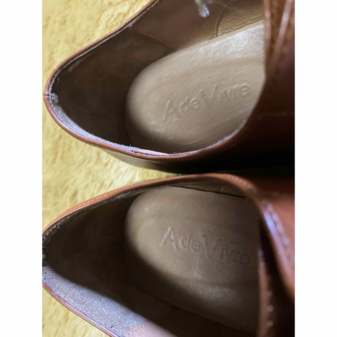 A de Vivre(アドゥヴィーヴル)のA de Vivre 本革  レースアップシューズ ブラウン LLサイズ レディースの靴/シューズ(ローファー/革靴)の商品写真