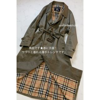 バーバリー(BURBERRY)の高級【美品トレンチコート】BURBERRY、バーバリー、人気デザイン、春に活躍(トレンチコート)