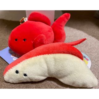 新品未使用　タグ付き　つぶらな瞳の縁日　金魚　林檎　2点セット(ぬいぐるみ)