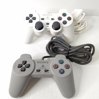 ソニー(SONY)のソニー　PS PS2 コントローラー　グレー　ホワイト　美品　デュアルショック(その他)