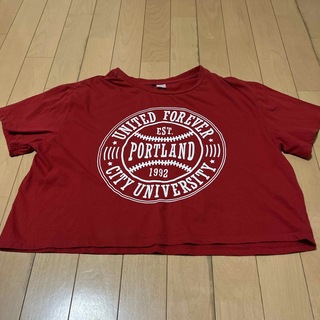 Tシャツ　赤　レディース(Tシャツ(半袖/袖なし))